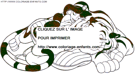 coloriage aladdin jasmine se repose aupres du tigre